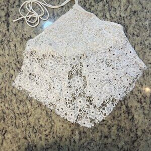 Free People White Triangle Top 🏝